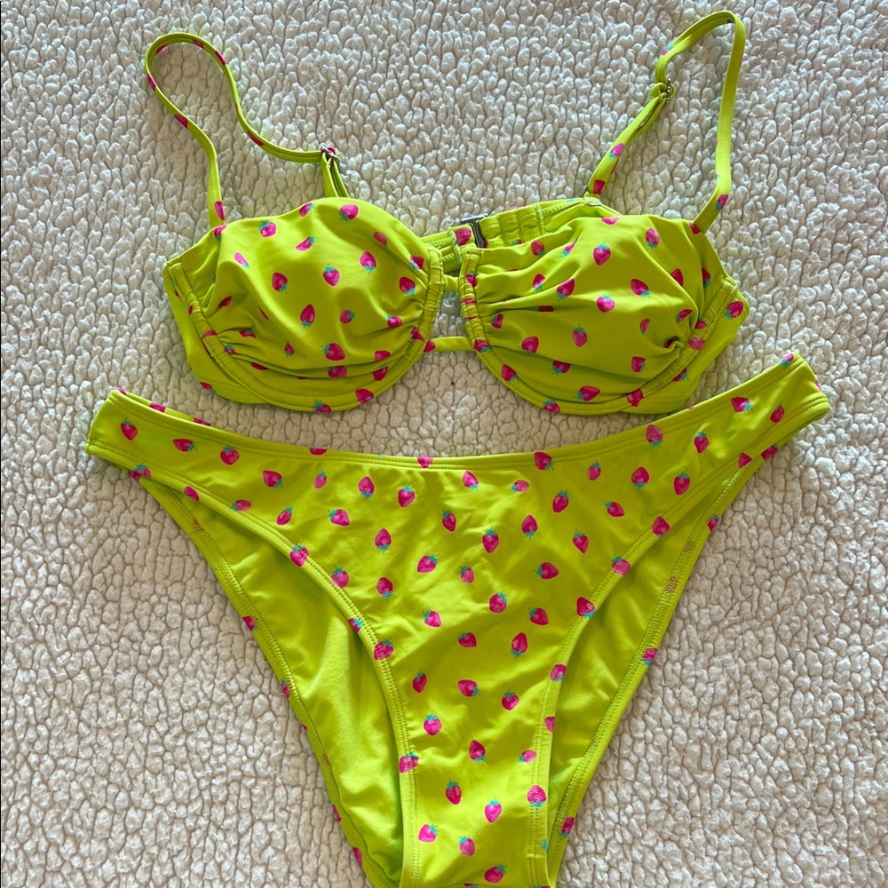 Wild Fable Lime and Pink Bikini Set